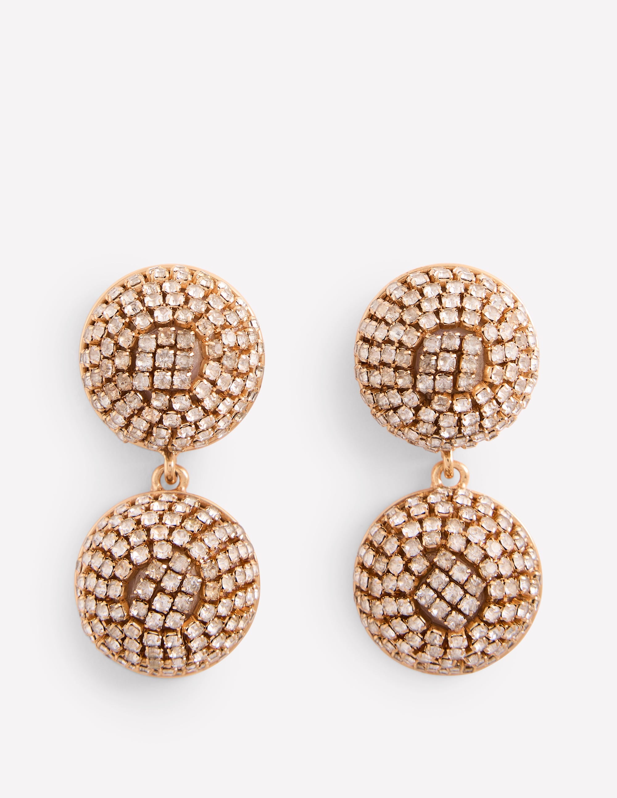 Sparkle Jewel Drop Earrings-Gold - Image 2