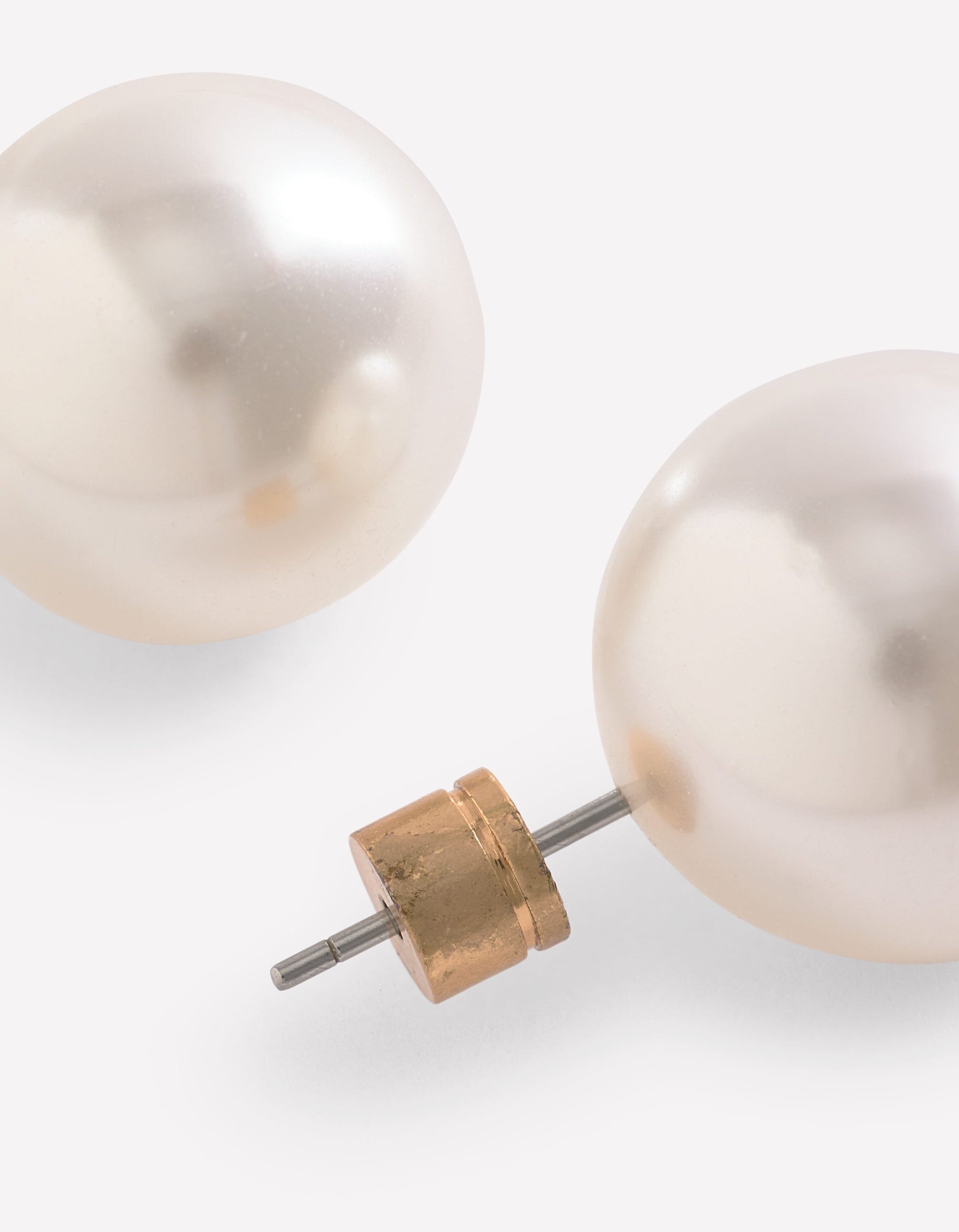 Statement Stud Earrings-Ivory - Image 3