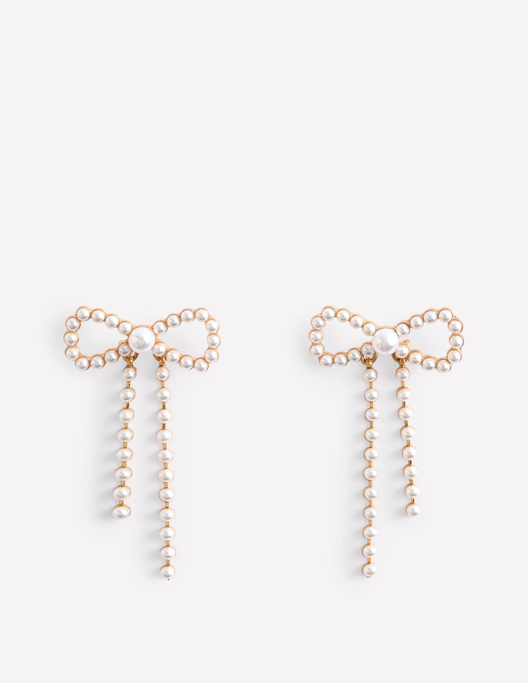 Bow Earrings-Ivory - Image 2