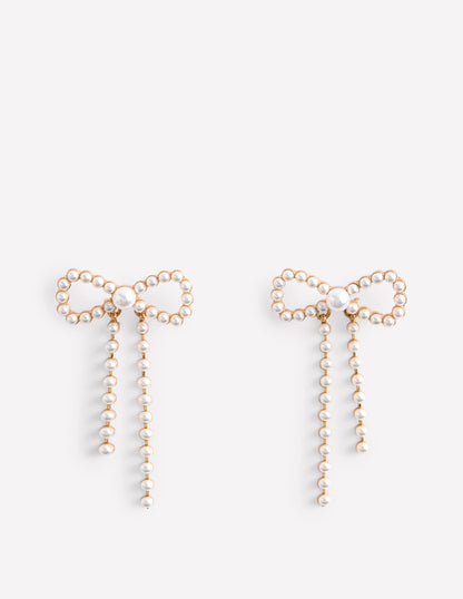 Bow Earrings-Ivory-2