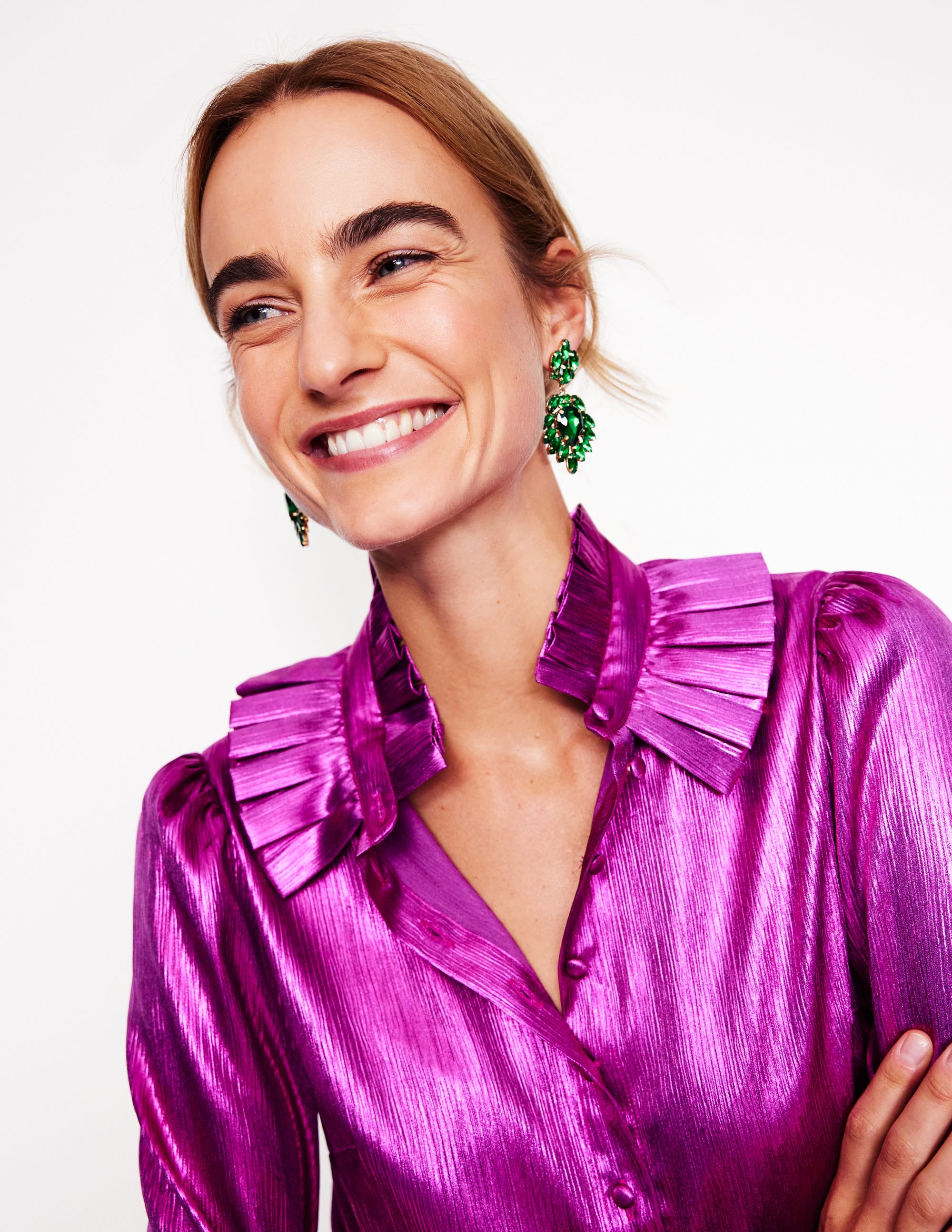 Cluster Jewel Earrings-Green - Image 1