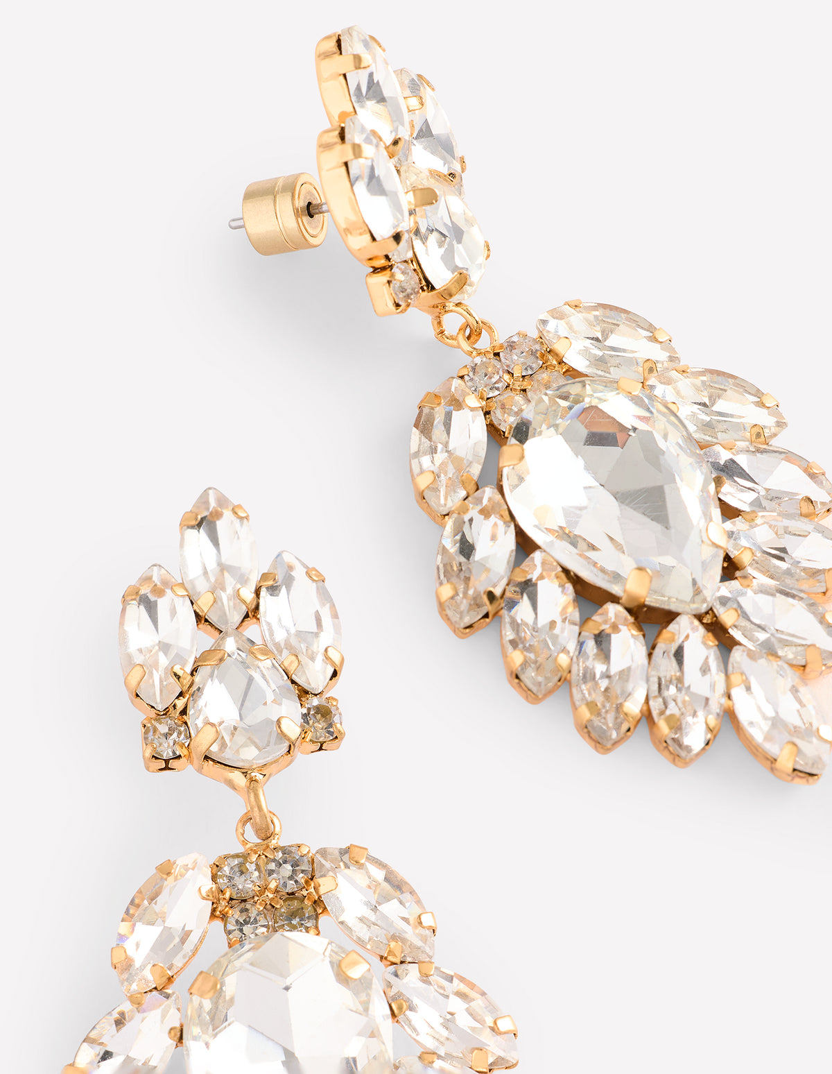 Cluster Jewel Earrings-Silver - Image 4