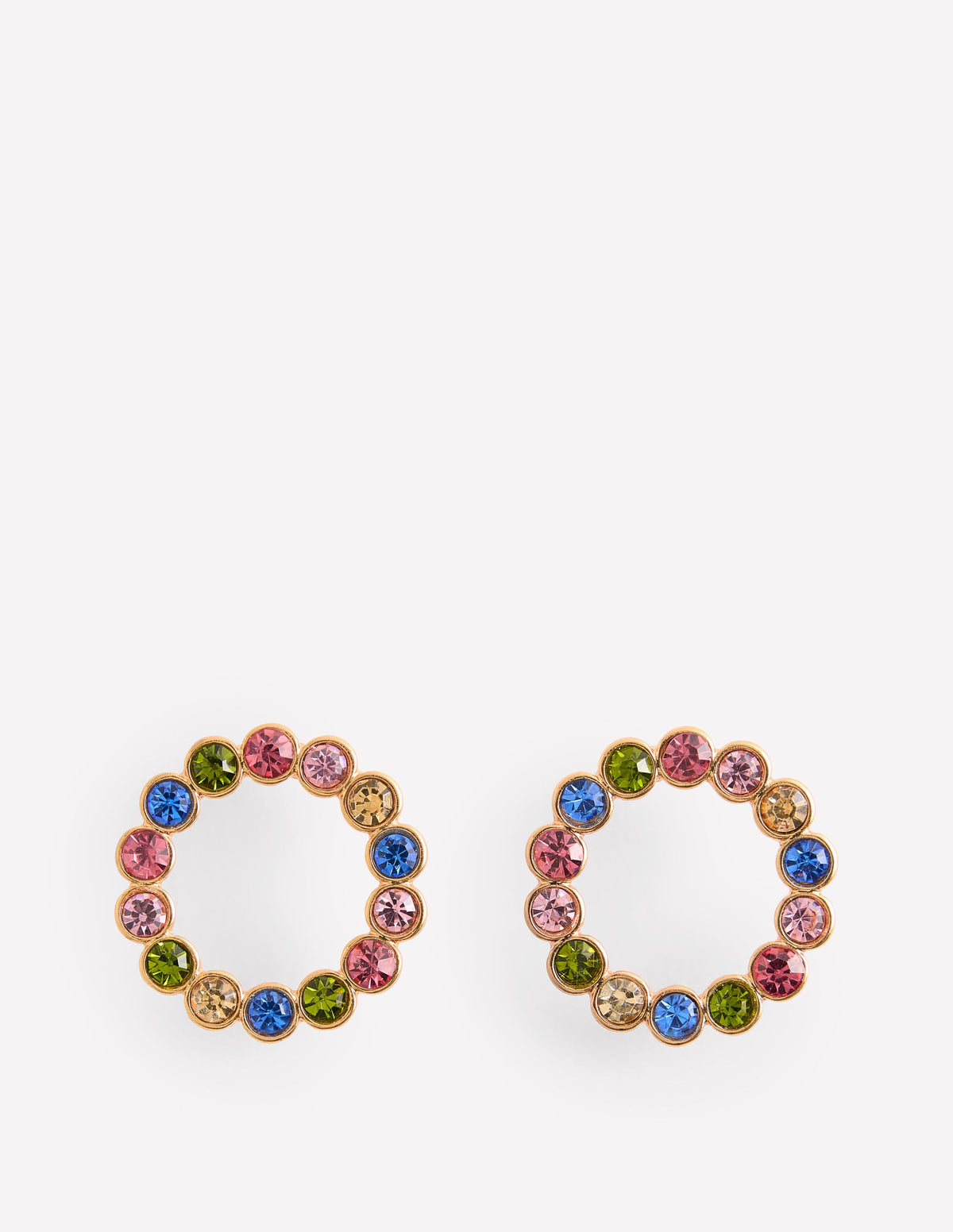 Jewel Hoop Earrings-Multi - Image 2