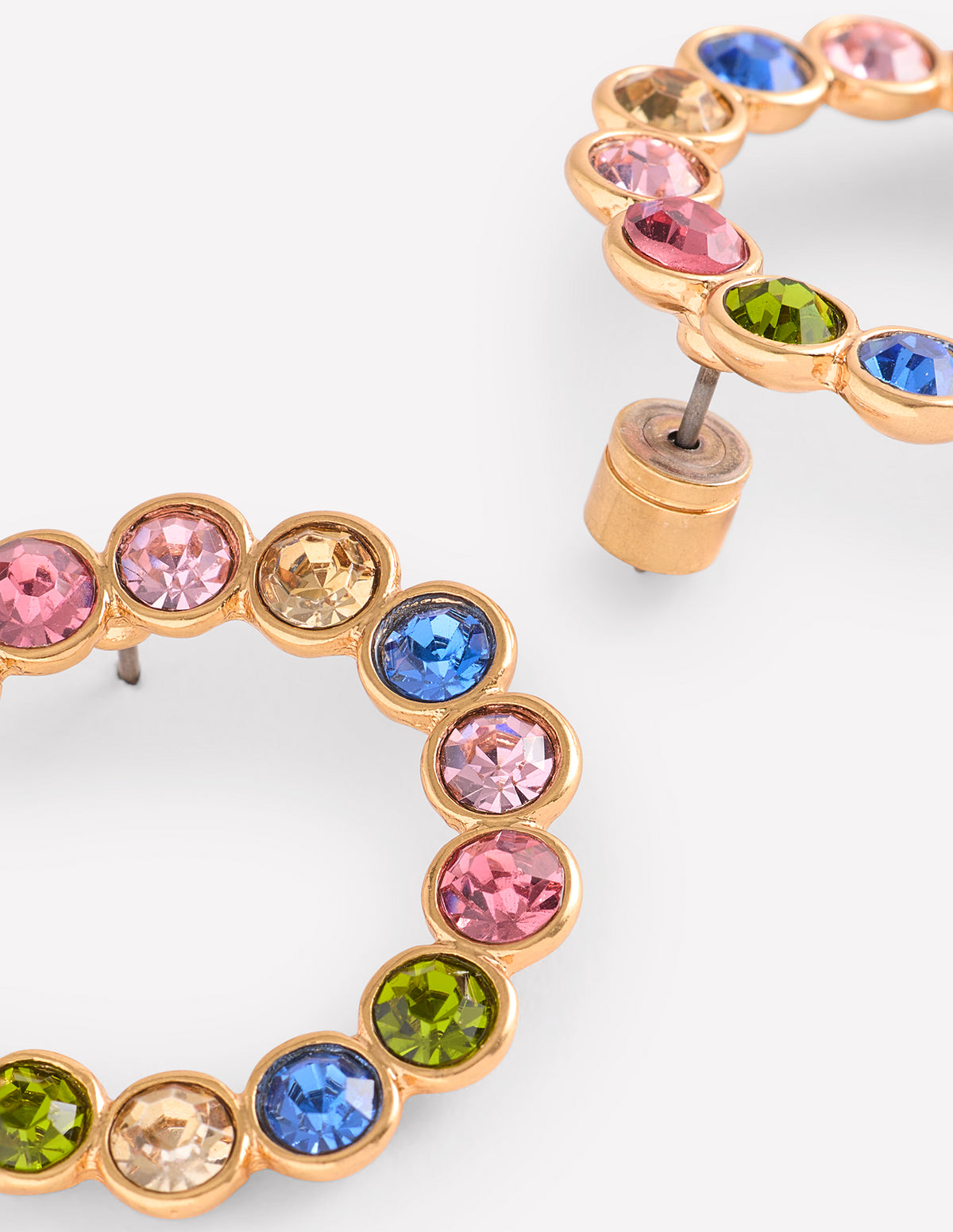 Jewel Hoop Earrings-Multi - Image 4