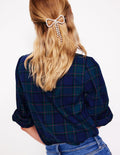 Bow Hair Slide-Ivory