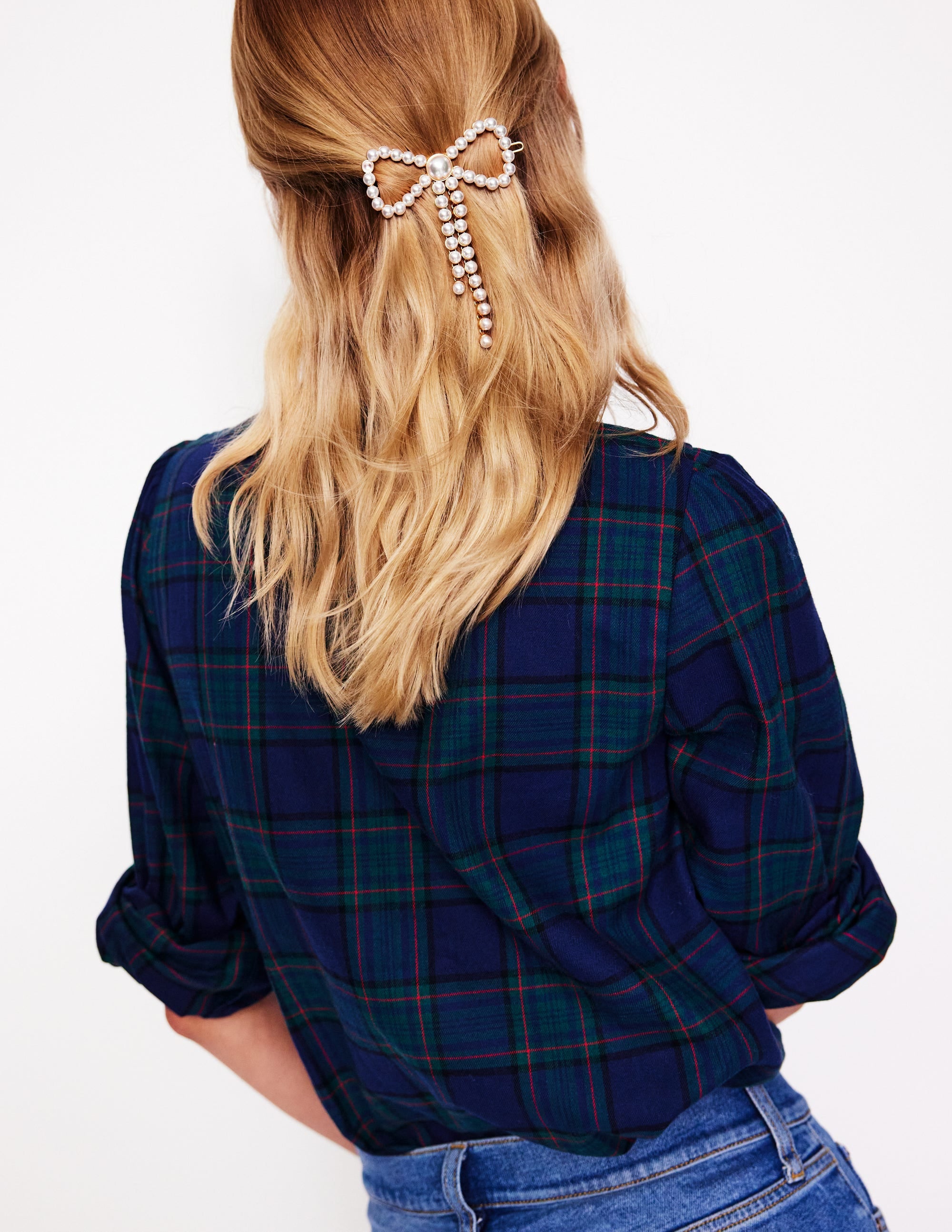 Bow Hair Slide-Ivory - Image 1