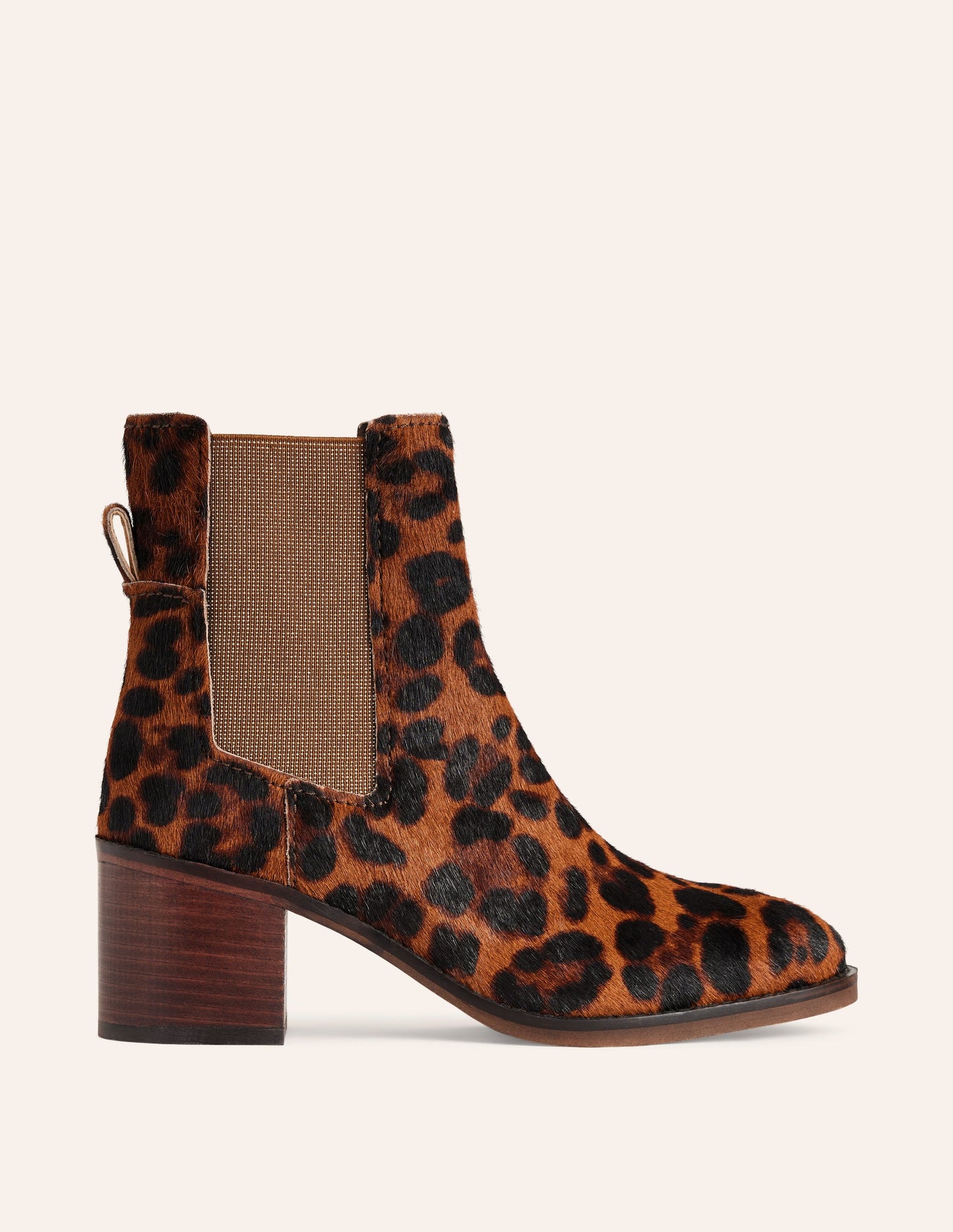 Chelsea Block Heel Boots-Leopard