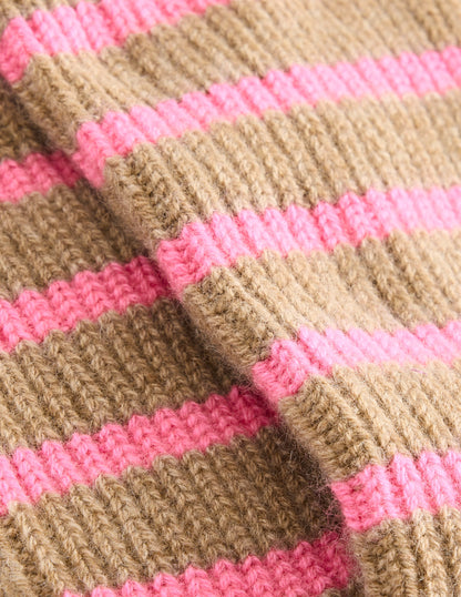 Cashmere Socks-Pink and Camel