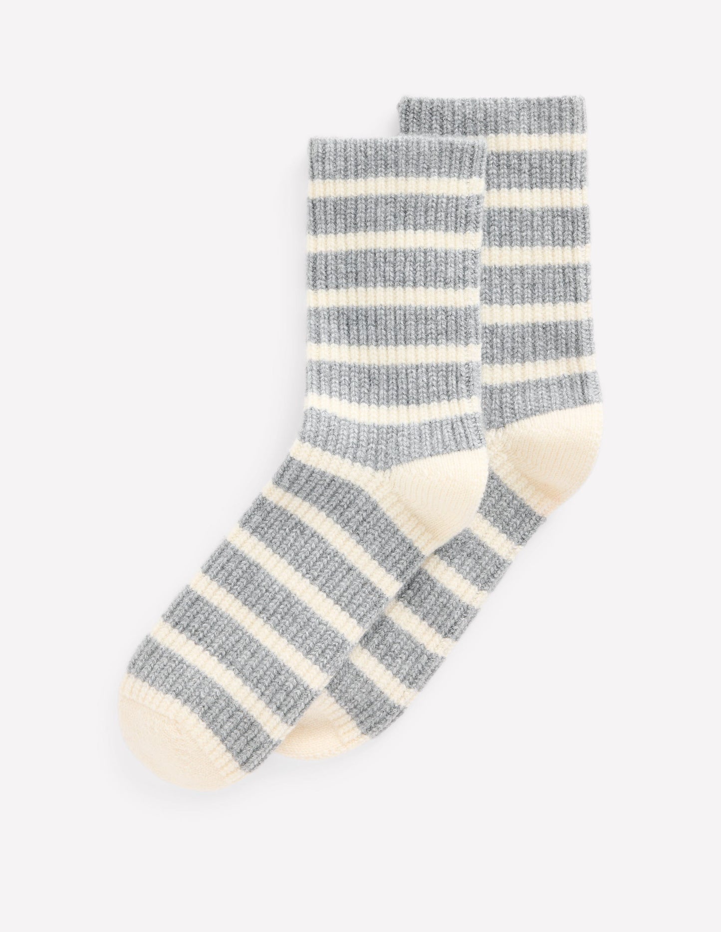 Cashmere Socks-Grey and Ivory