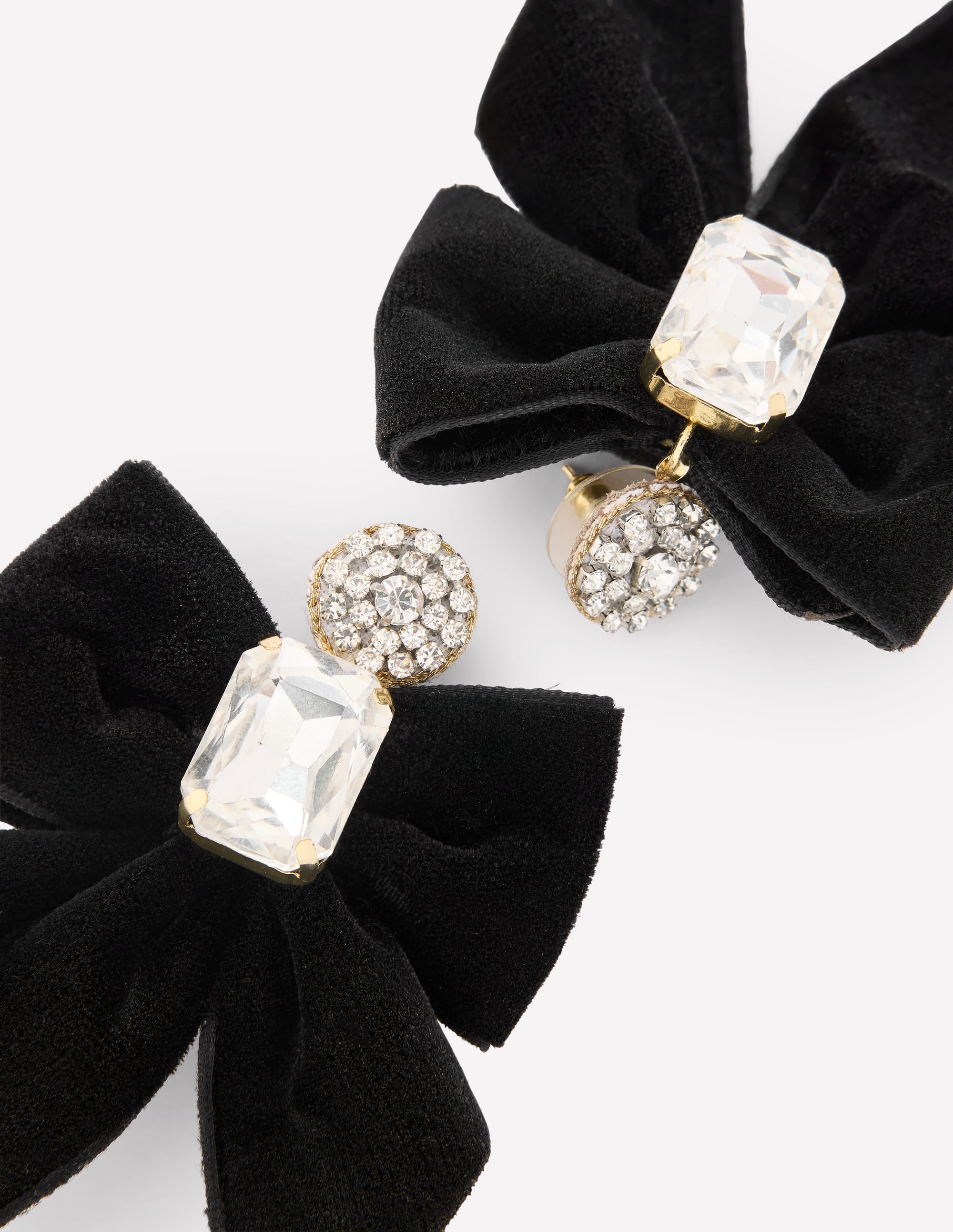 Novelty Bow Earrings-Black - Image 3