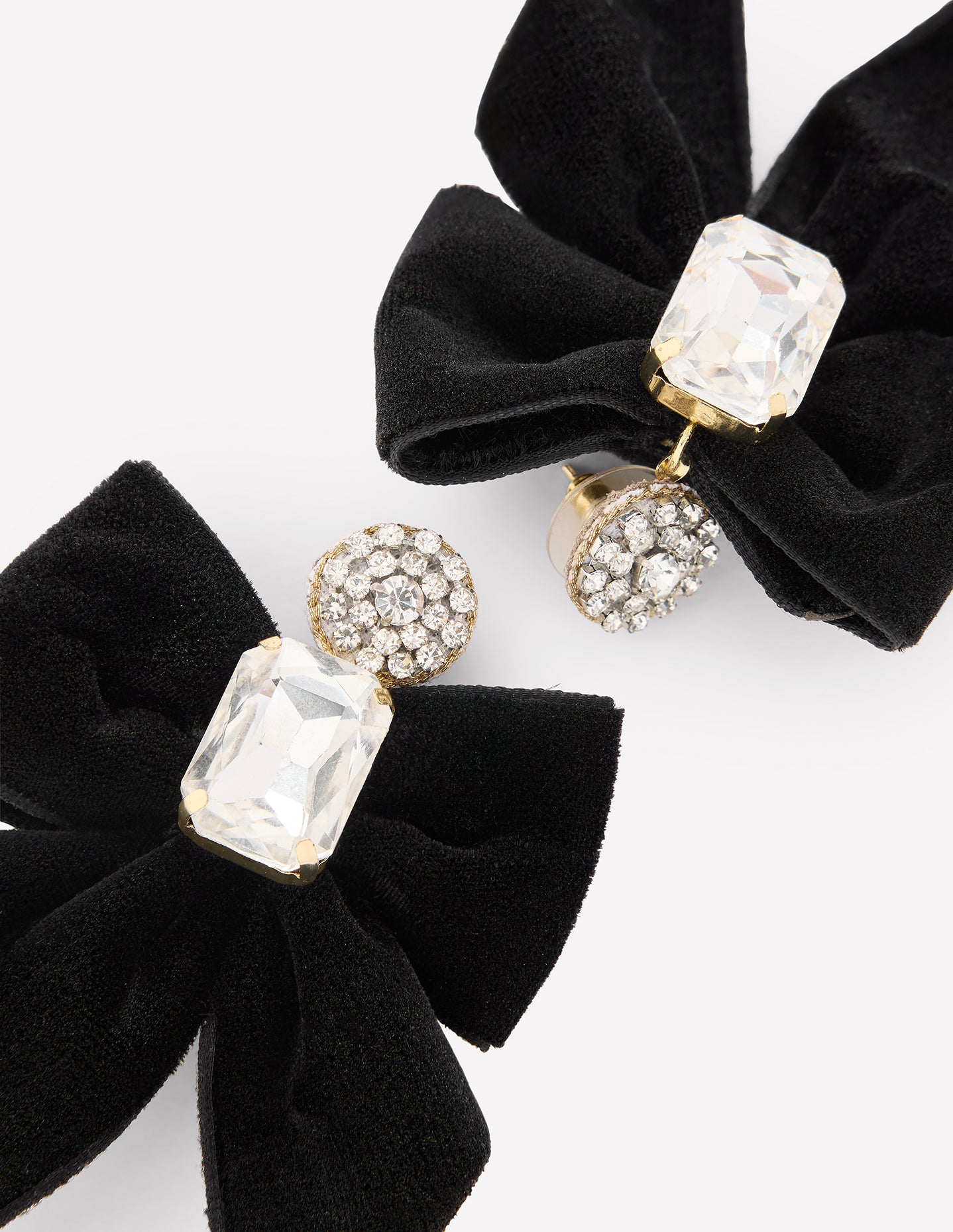 Novelty Bow Earrings-Black - Image 4