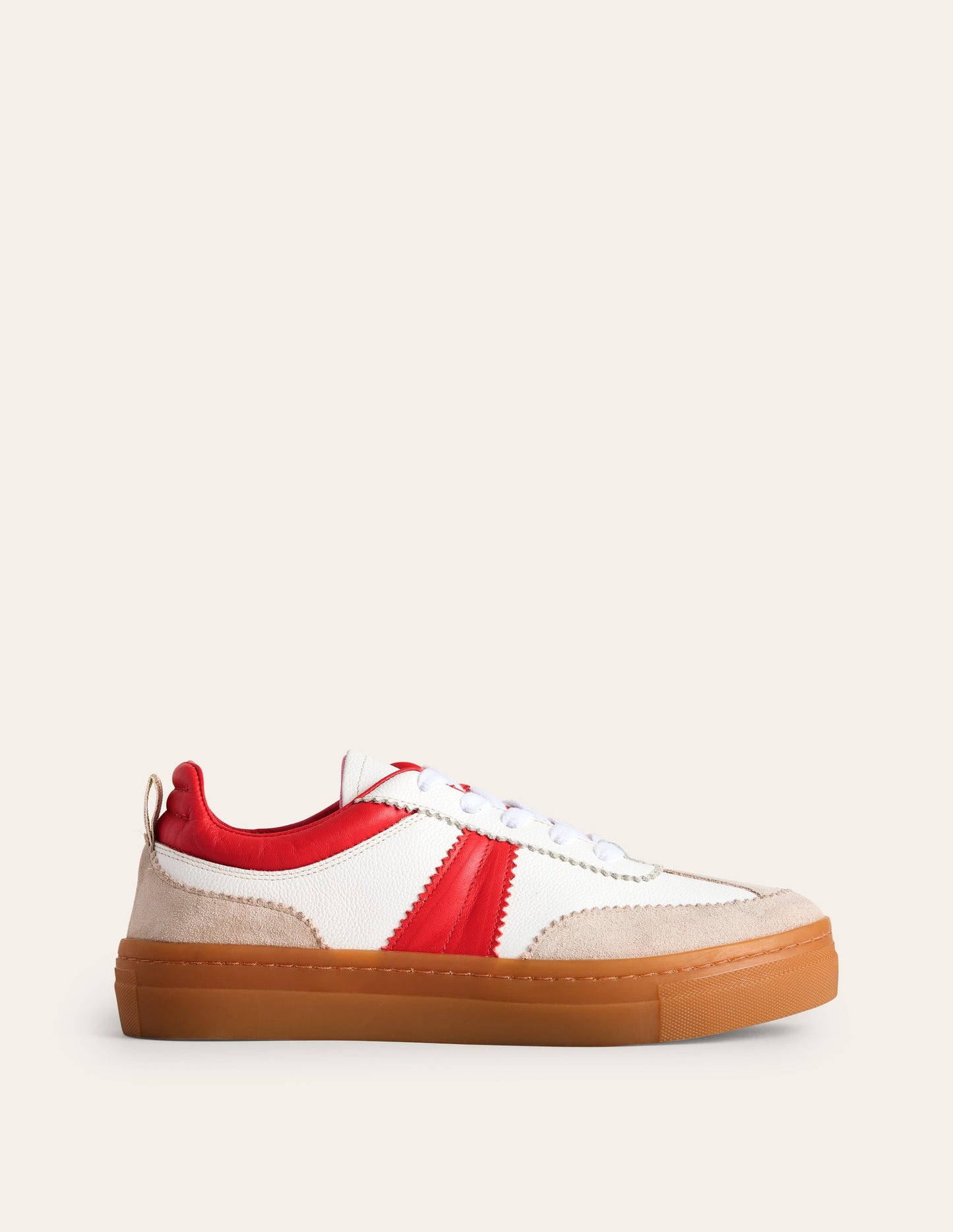 Erin Flatform Tennis Trainer-Ecru Stripe