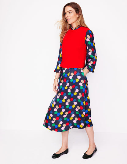 Jasmine Satin Midi Dress-Multi, Structured Petal-4