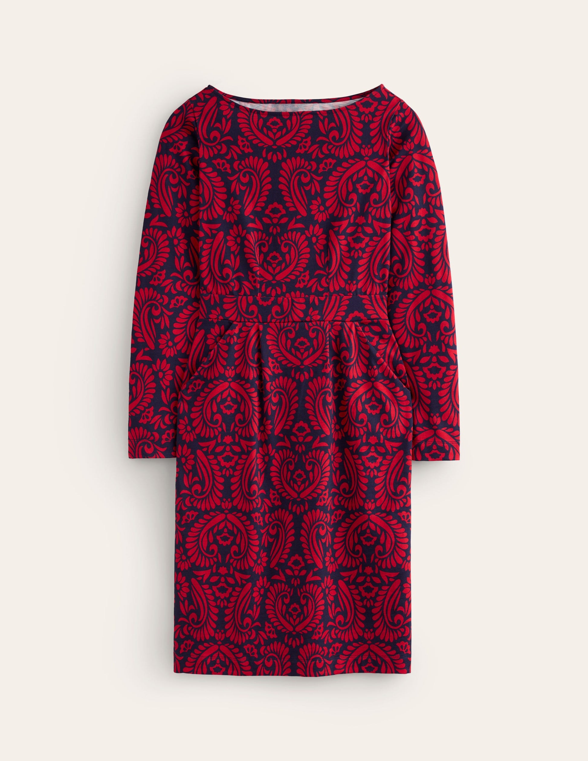 Florrie Long Sleeve Dress-Liquorice, Decorative Flora-5