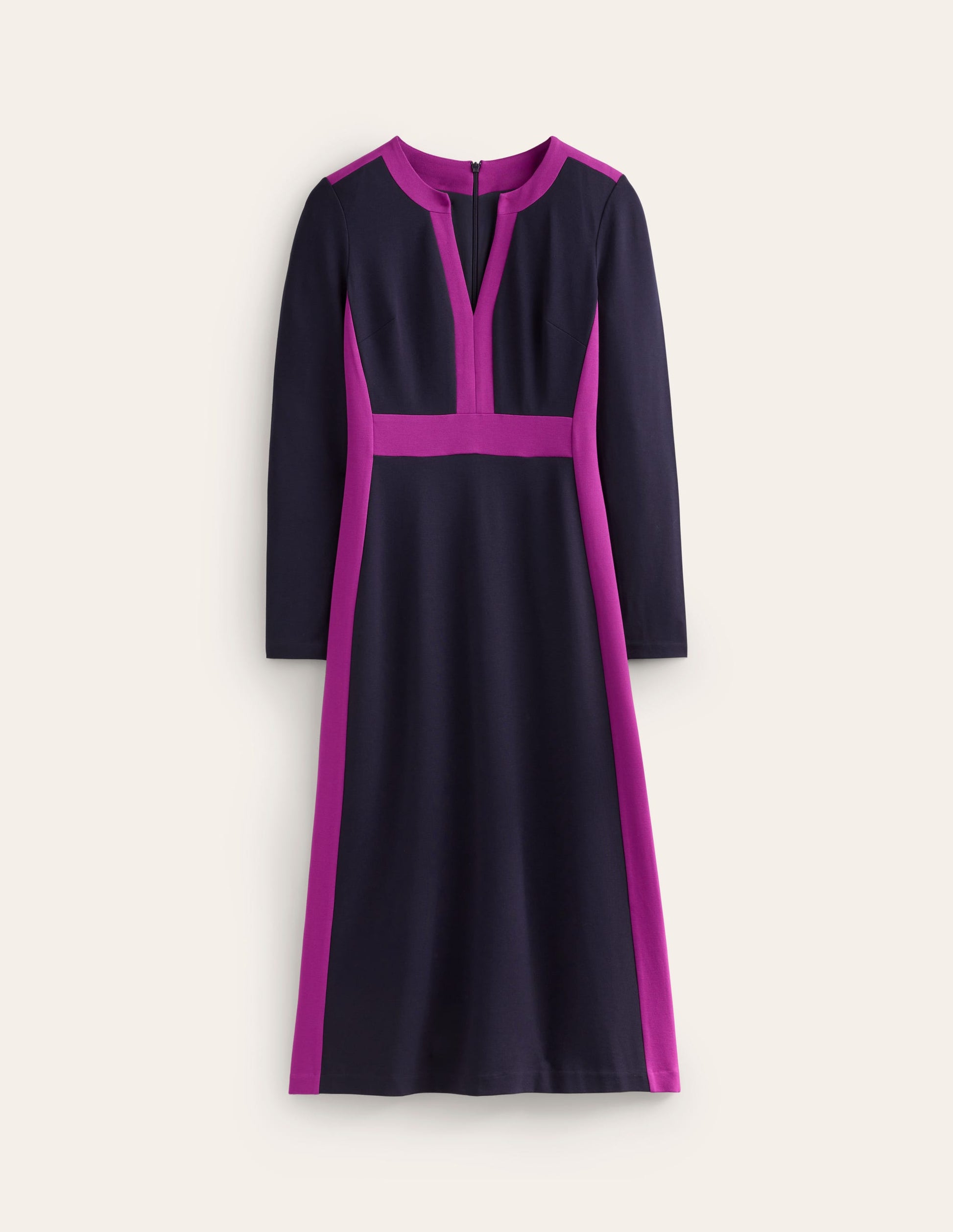 Catherine Ponte Midi Dress-Navy-6