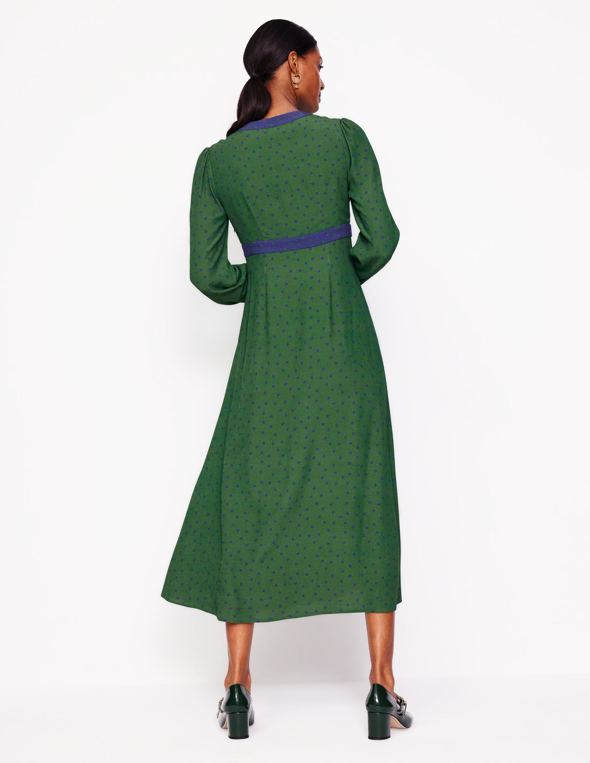 Imelda Border Print Midi Dress-Eden, Sparse Spot-3