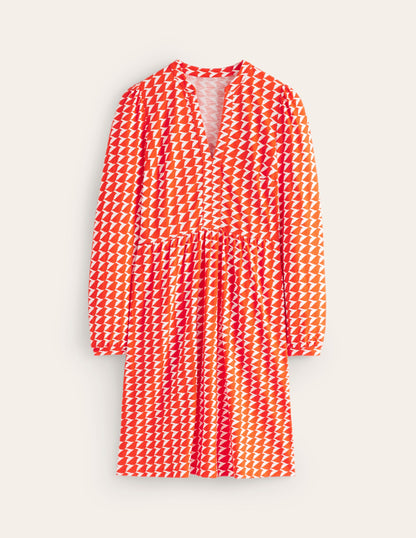 Naomi Relaxed Jersey Dress-Blaze Orange, Birdie-5