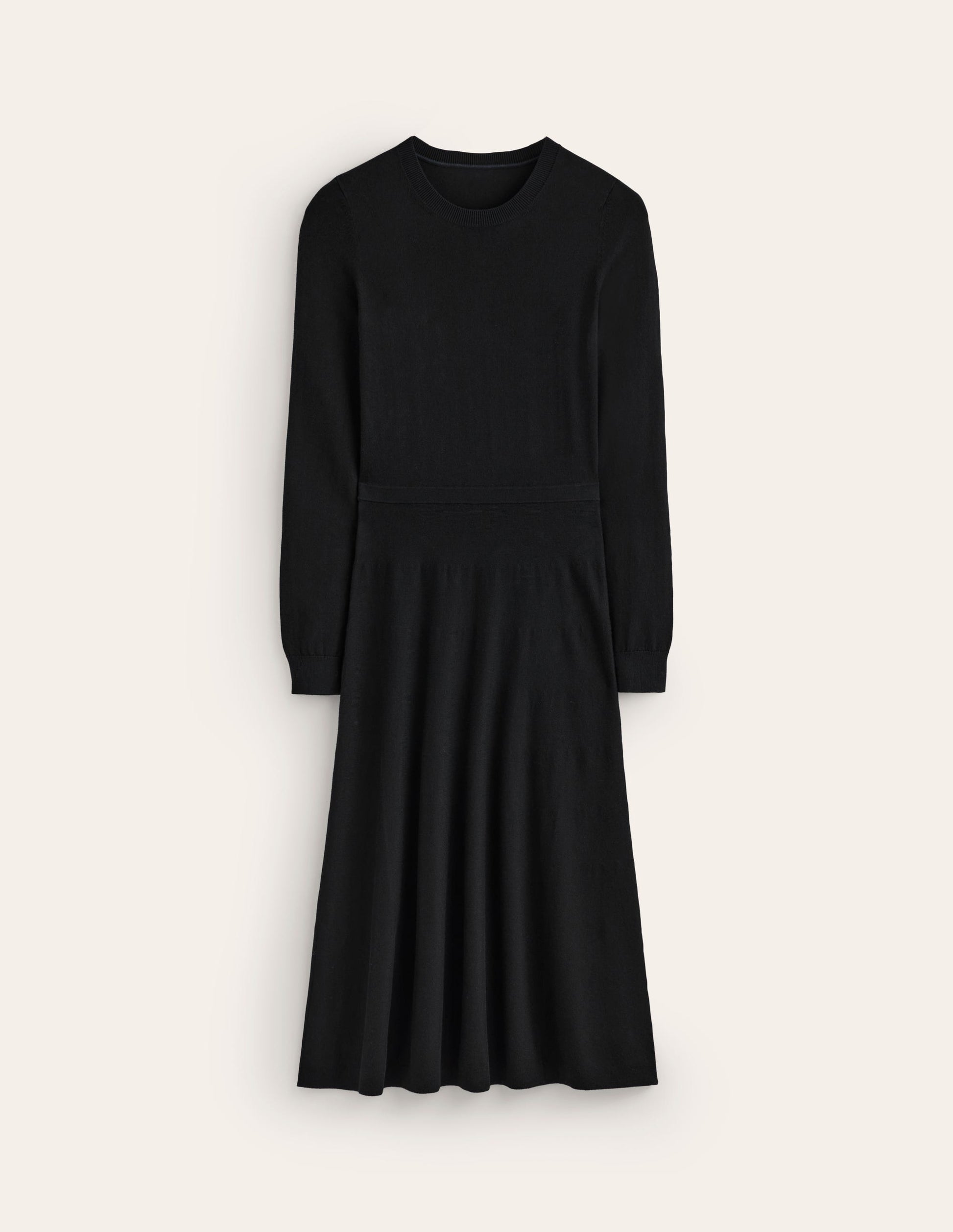 Maria Knitted Midi Dress-Black-5