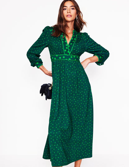 Hotched Ponte Dress-Glade, Abstract Dot-1