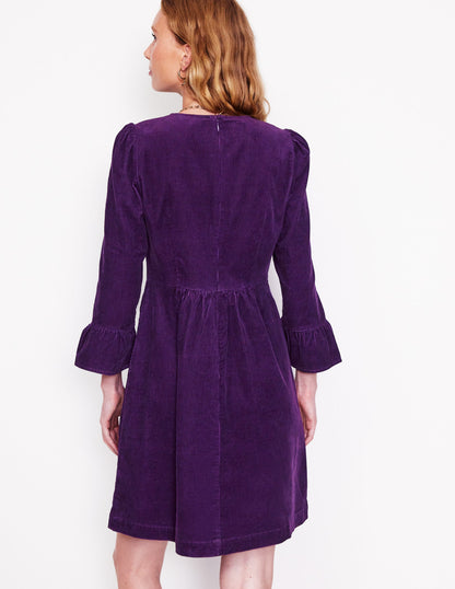 Ora Short Cord Dress-Damson-3