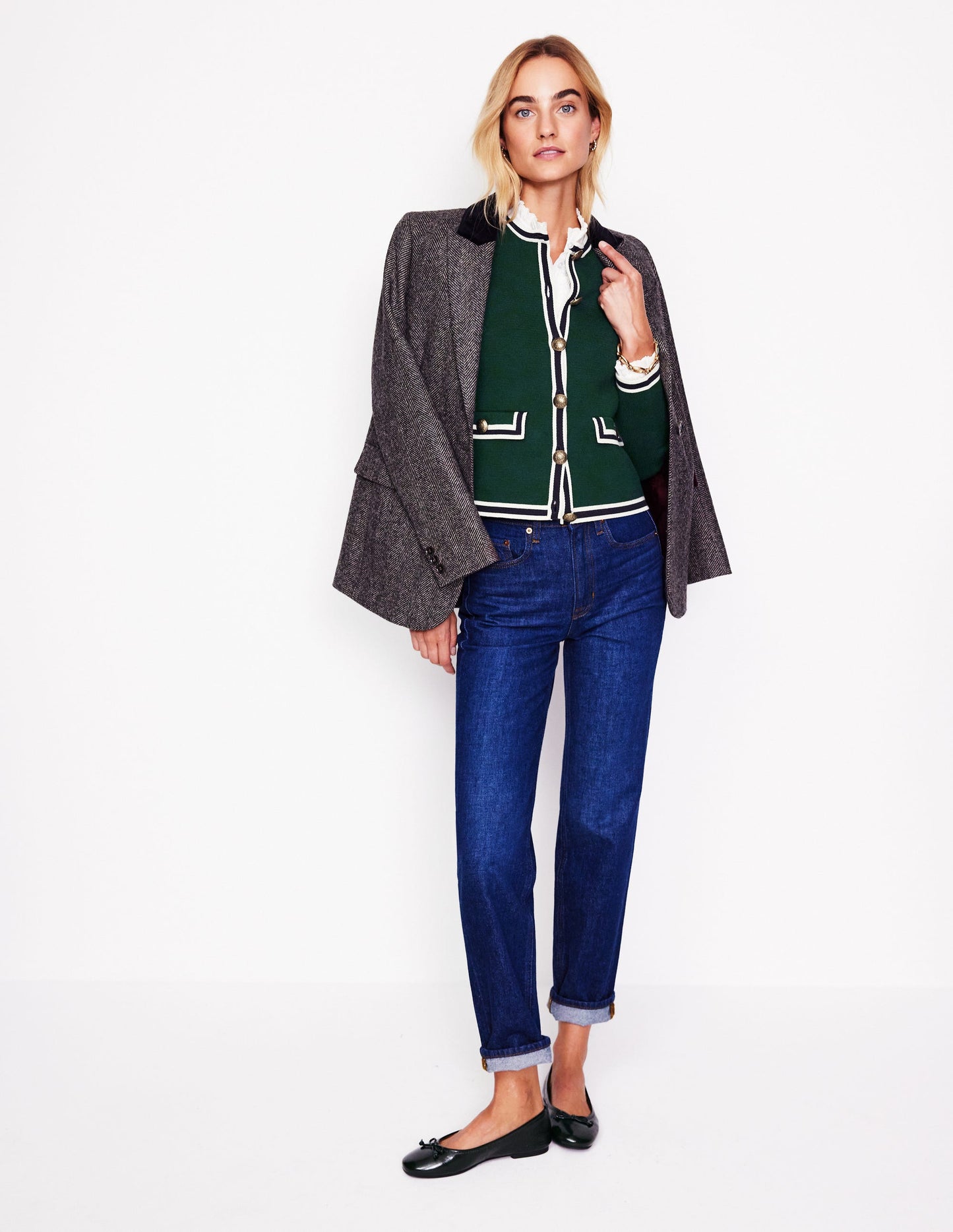 Holly Knitted Jacket-Glade Green