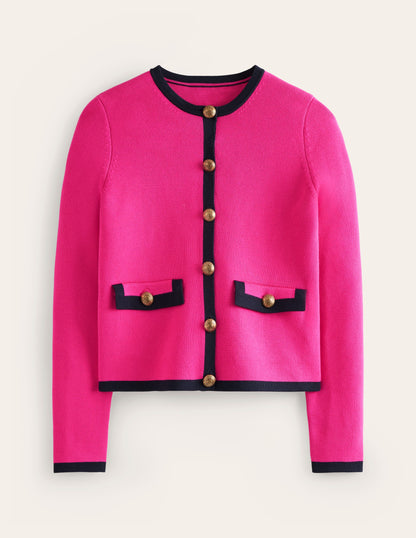 Holly Knitted Jacket-Bright Pink