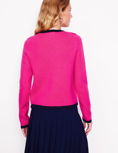 Holly Knitted Jacket-Bright Pink