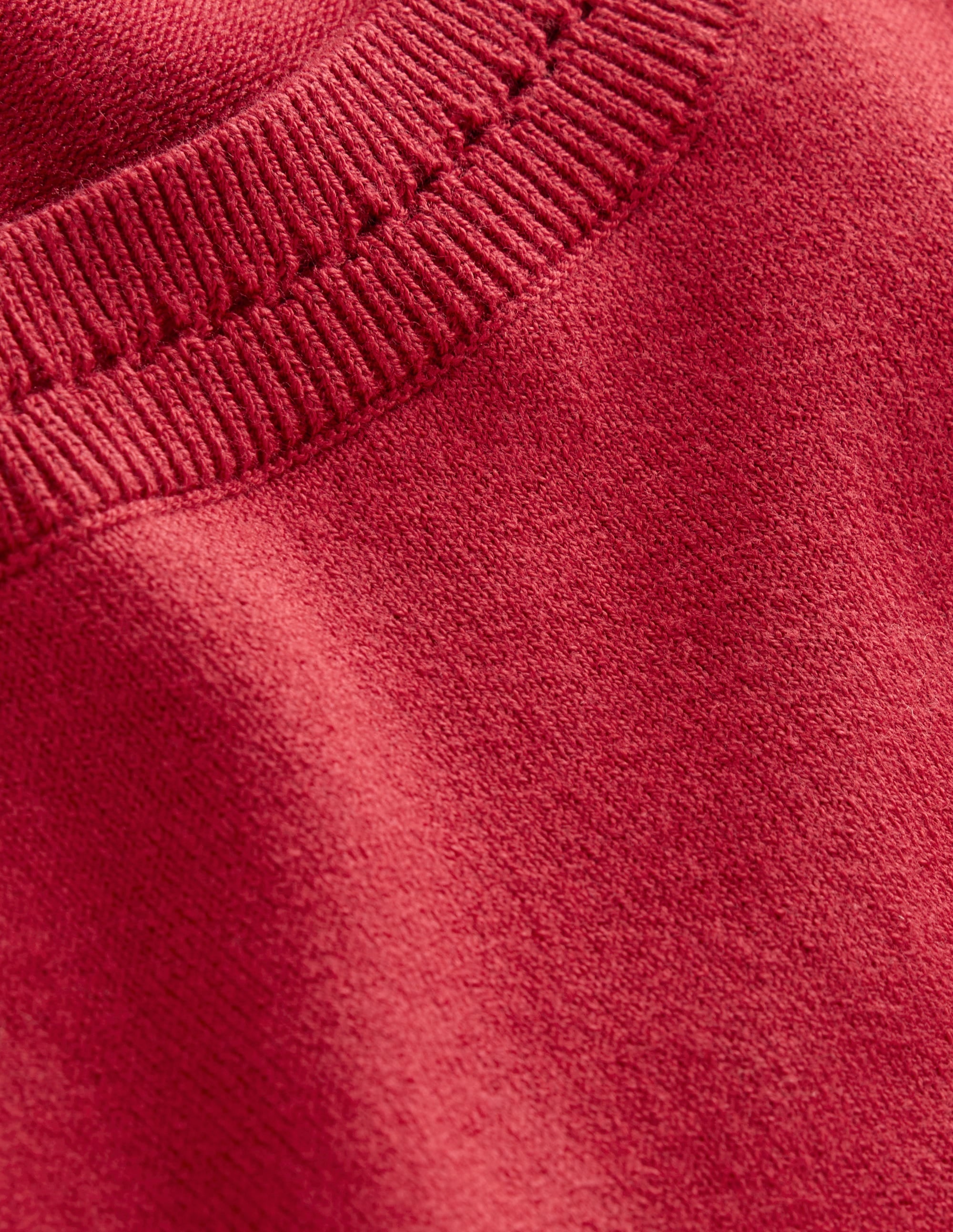 Catriona Cotton Crew Jumper-Red Liquorice - Image 6