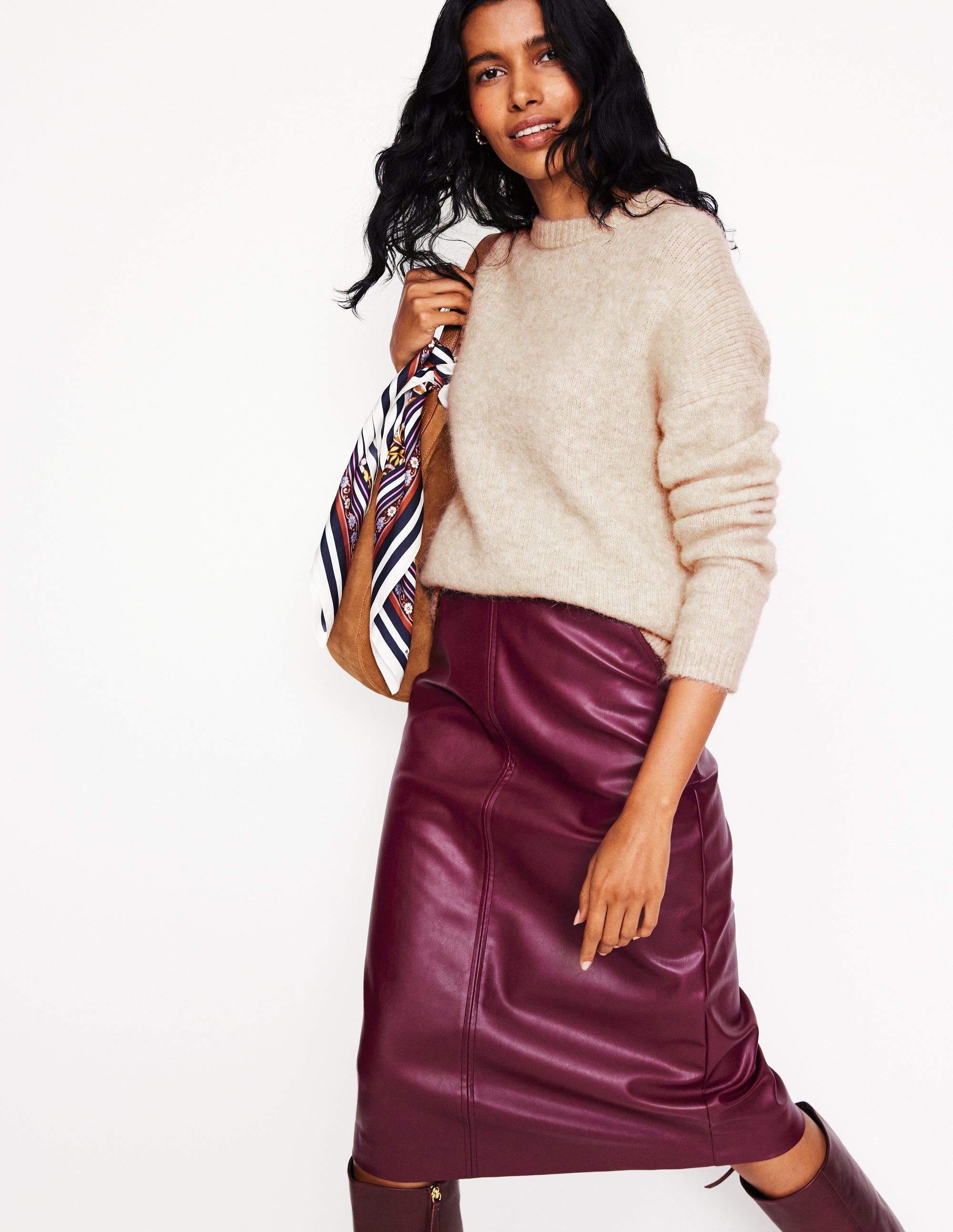 Rosemary Relaxed Fluffy Jumper-Oatmeal Melange - Image 1