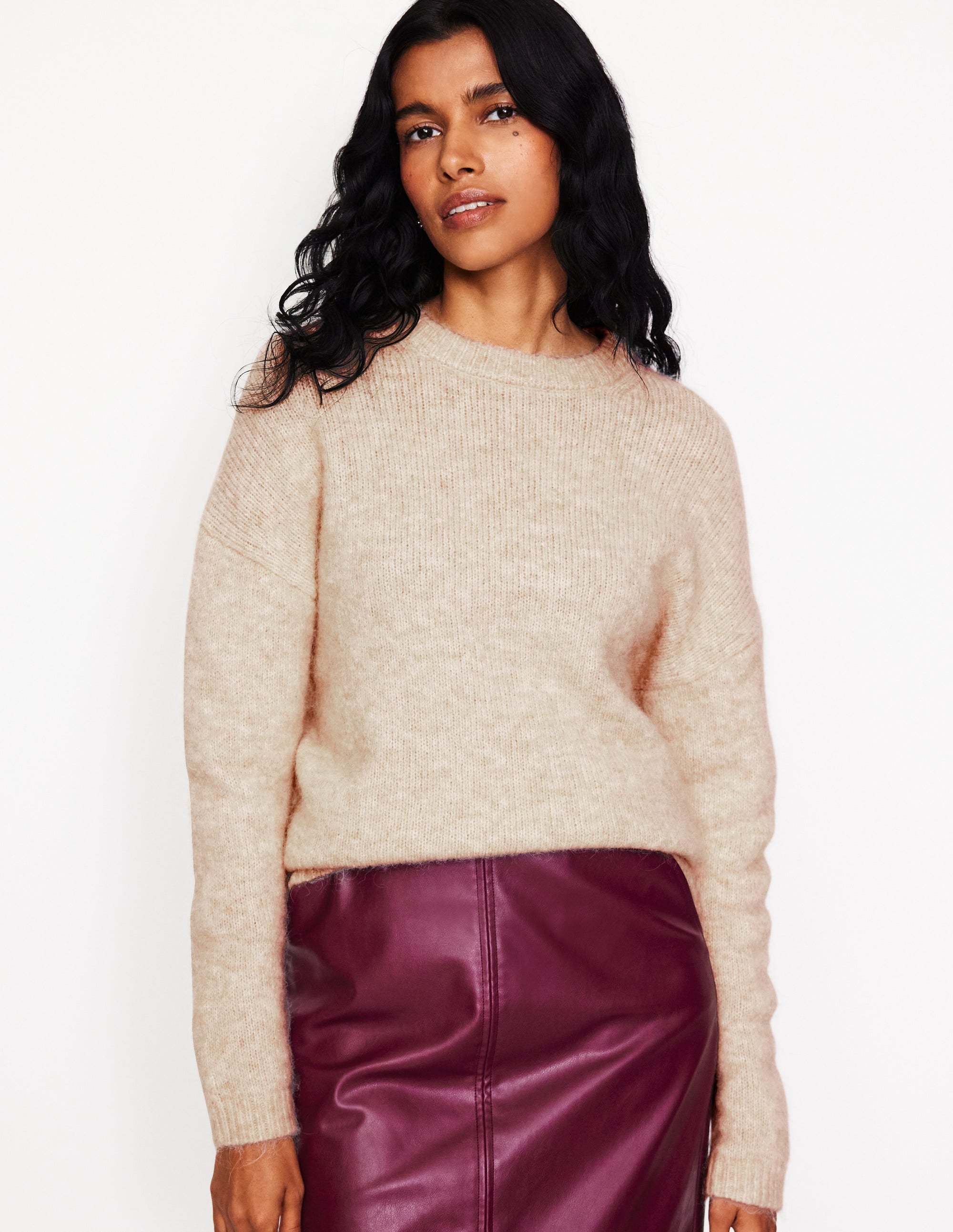 Rosemary Relaxed Fluffy Jumper-Oatmeal Melange - Image 4