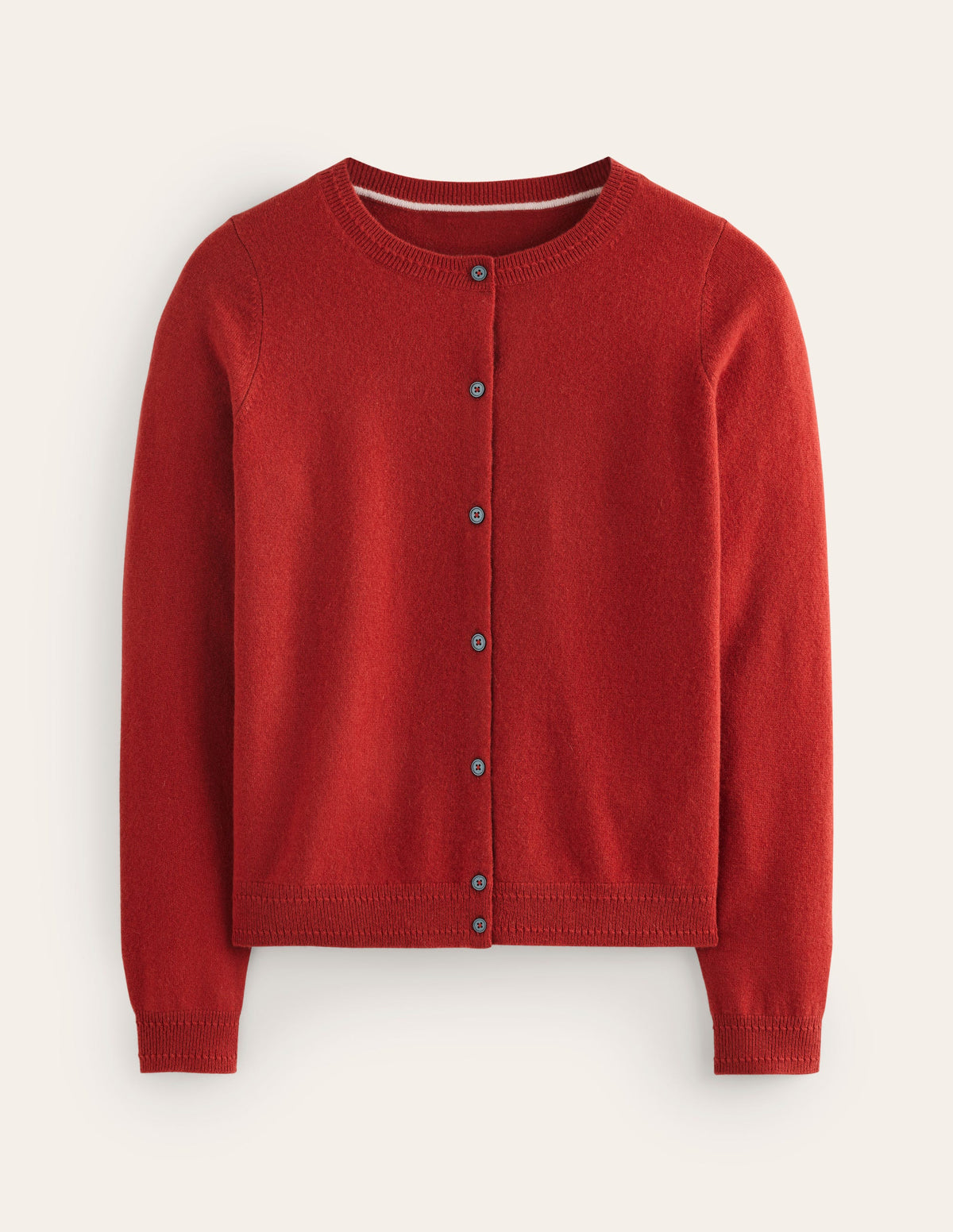 Eva Cashmere Crew Cardigan-Copper Brown - Image 6