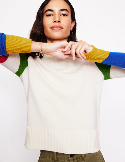 Olivia Merino Jumper-Multi, Rainbow