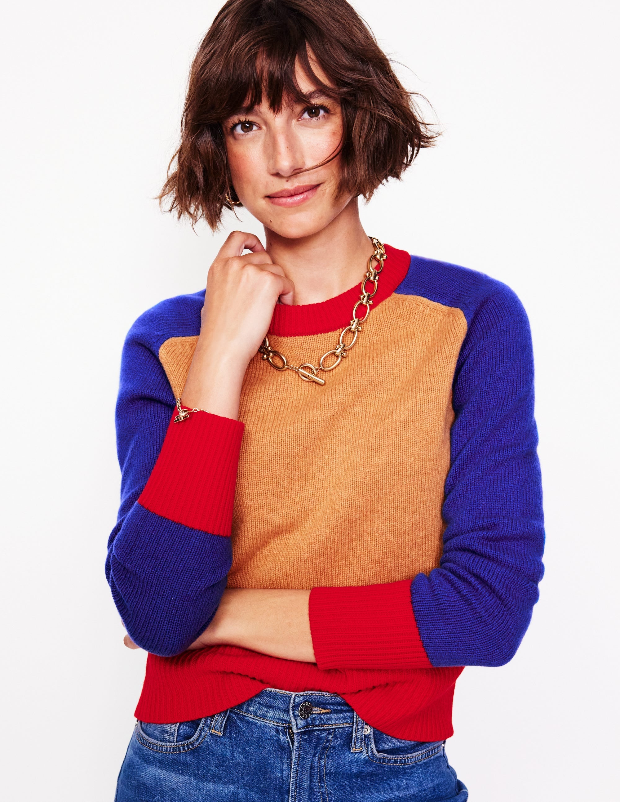 Olivia Merino Jumper-Chinchilla Melange - Image 1
