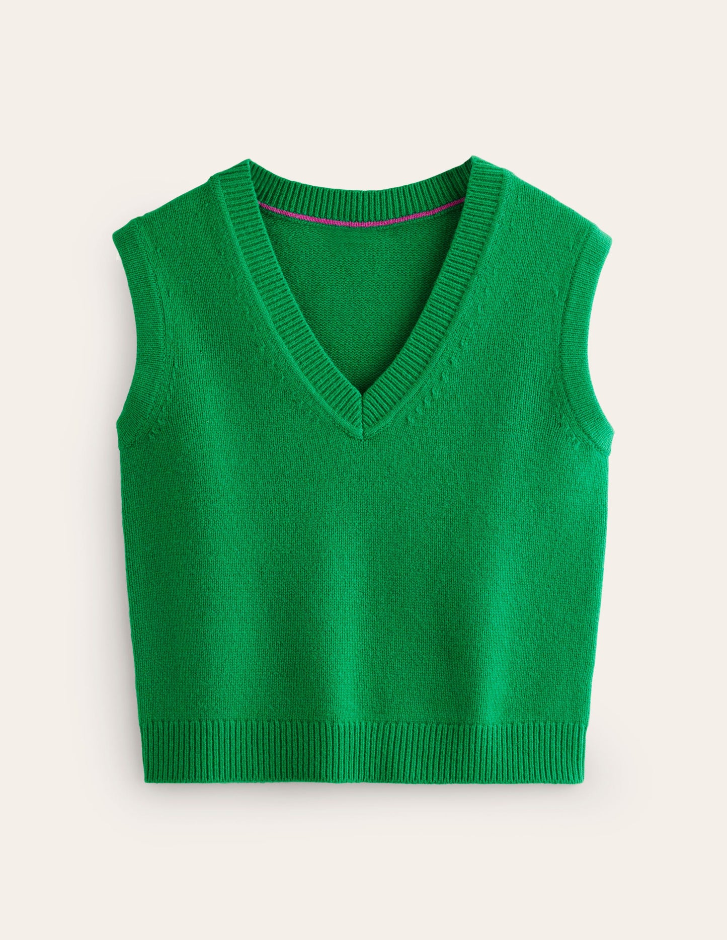 Olivia Merino Tank-Rich Emerald Green