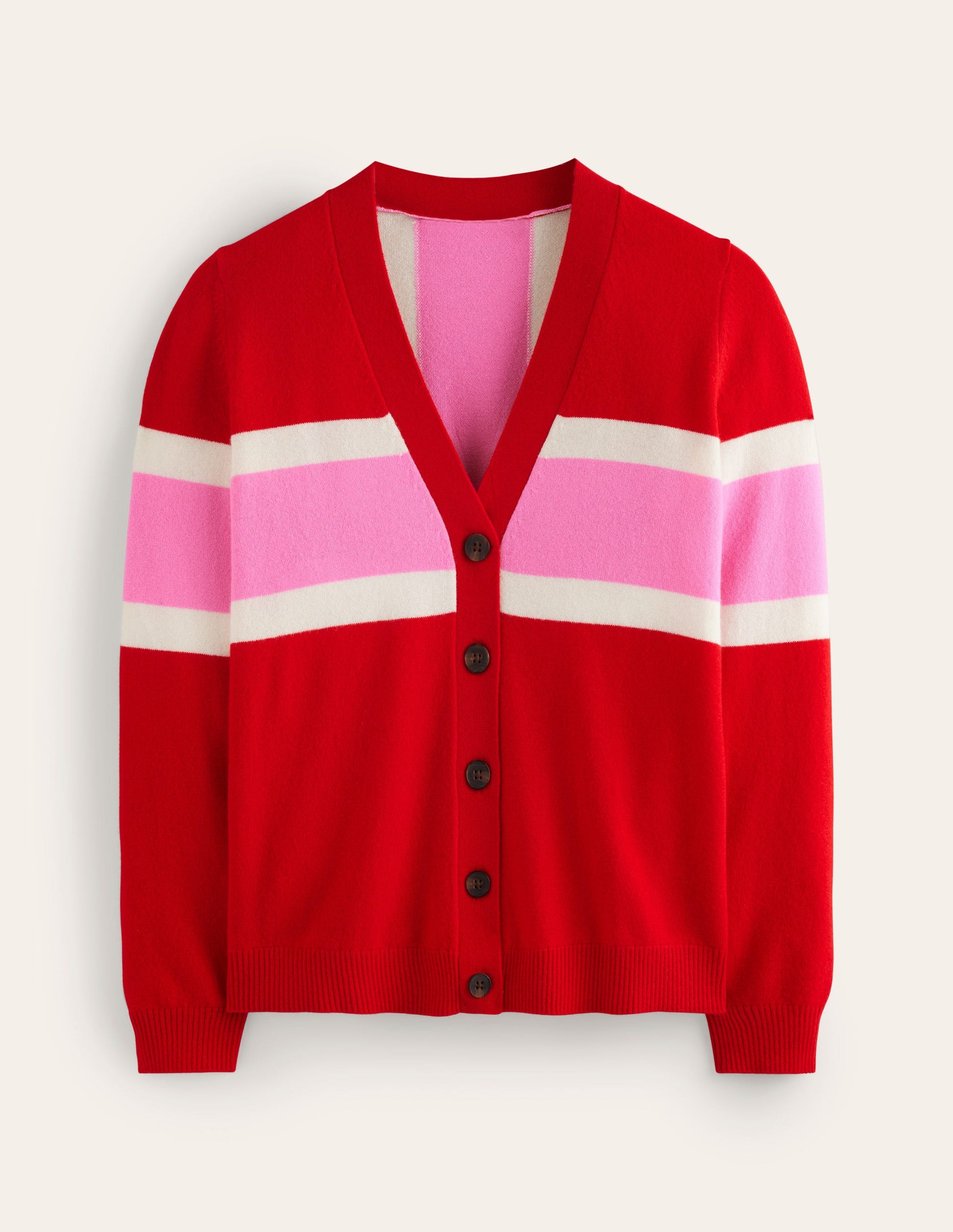 Marianne Cashmere Cardigan-Cherry Blossom Pink Union Jack-7