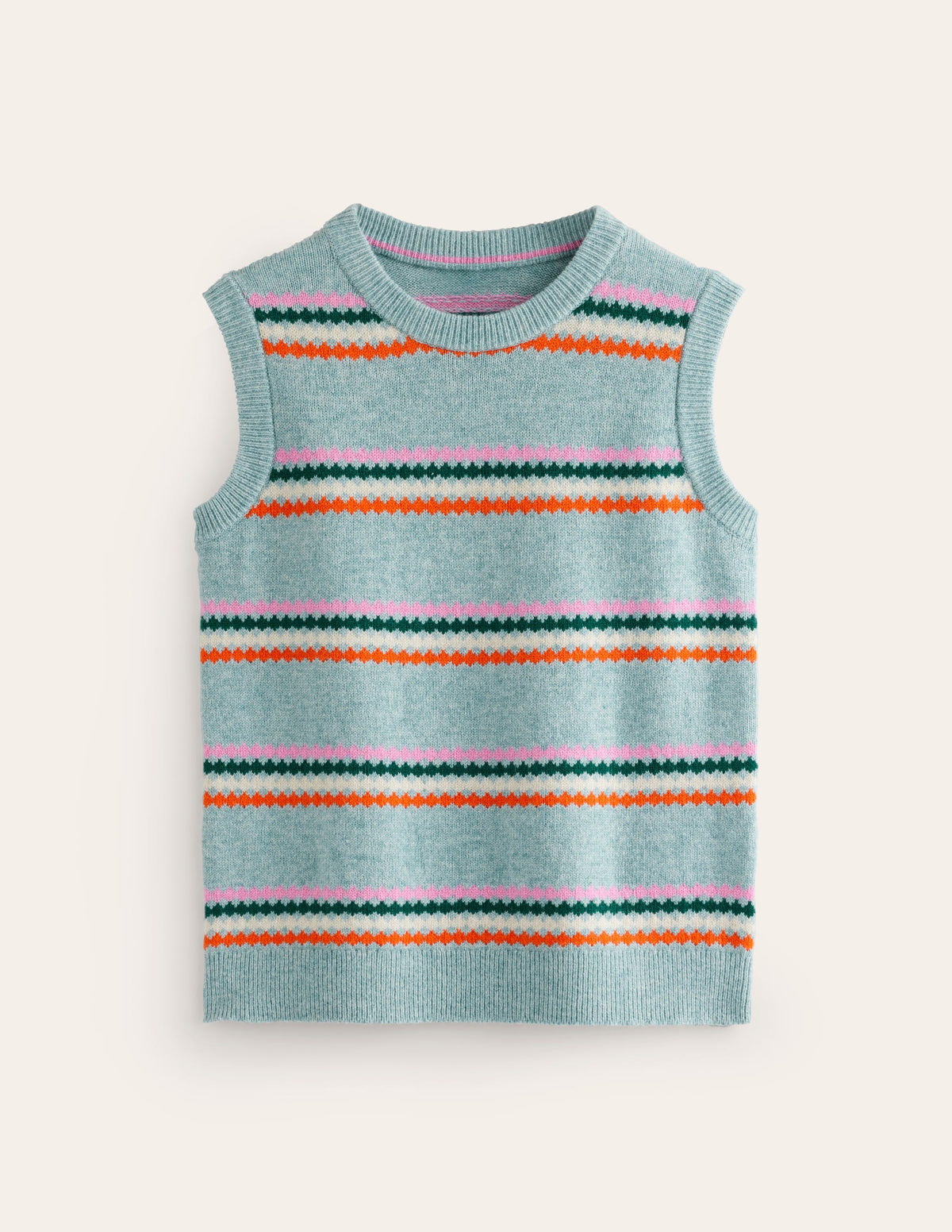 Edie Fair Isle Tank-Blue Diamond - Image 8