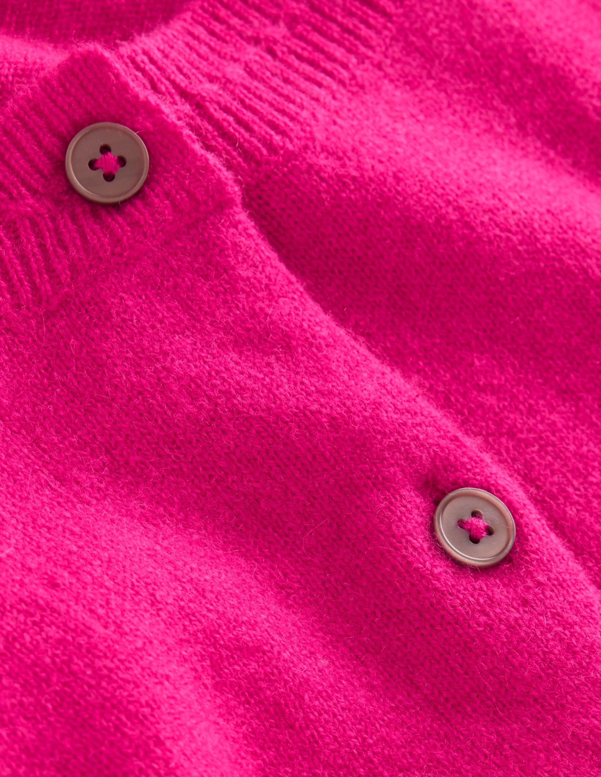 Eva Cashmere Cropped Cardigan-Bright Pink - Image 7