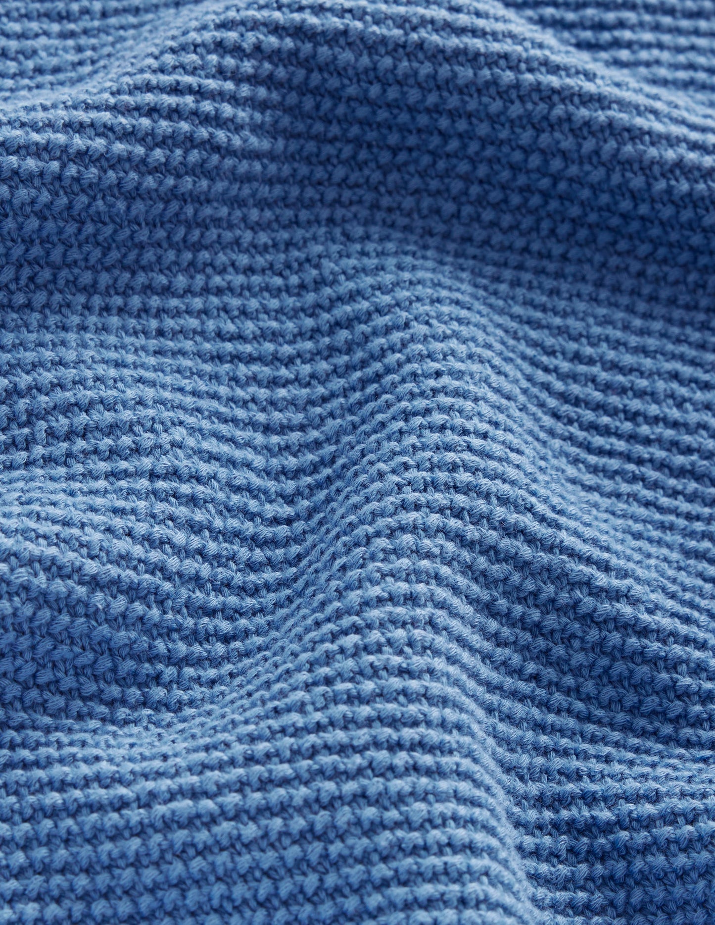 Button Detail Stitch Jumper-Porcelain Blue