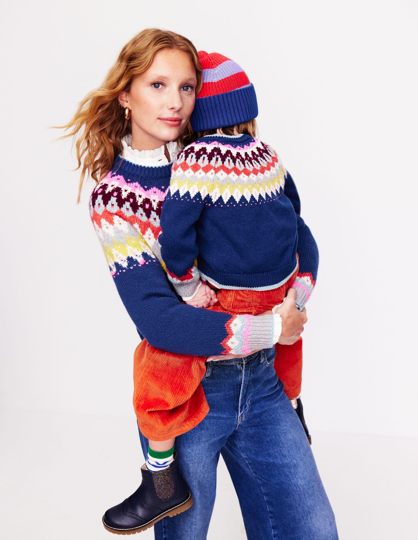 Eleanor Fair Isle Jumper-Sapphire Blue Fair Isle