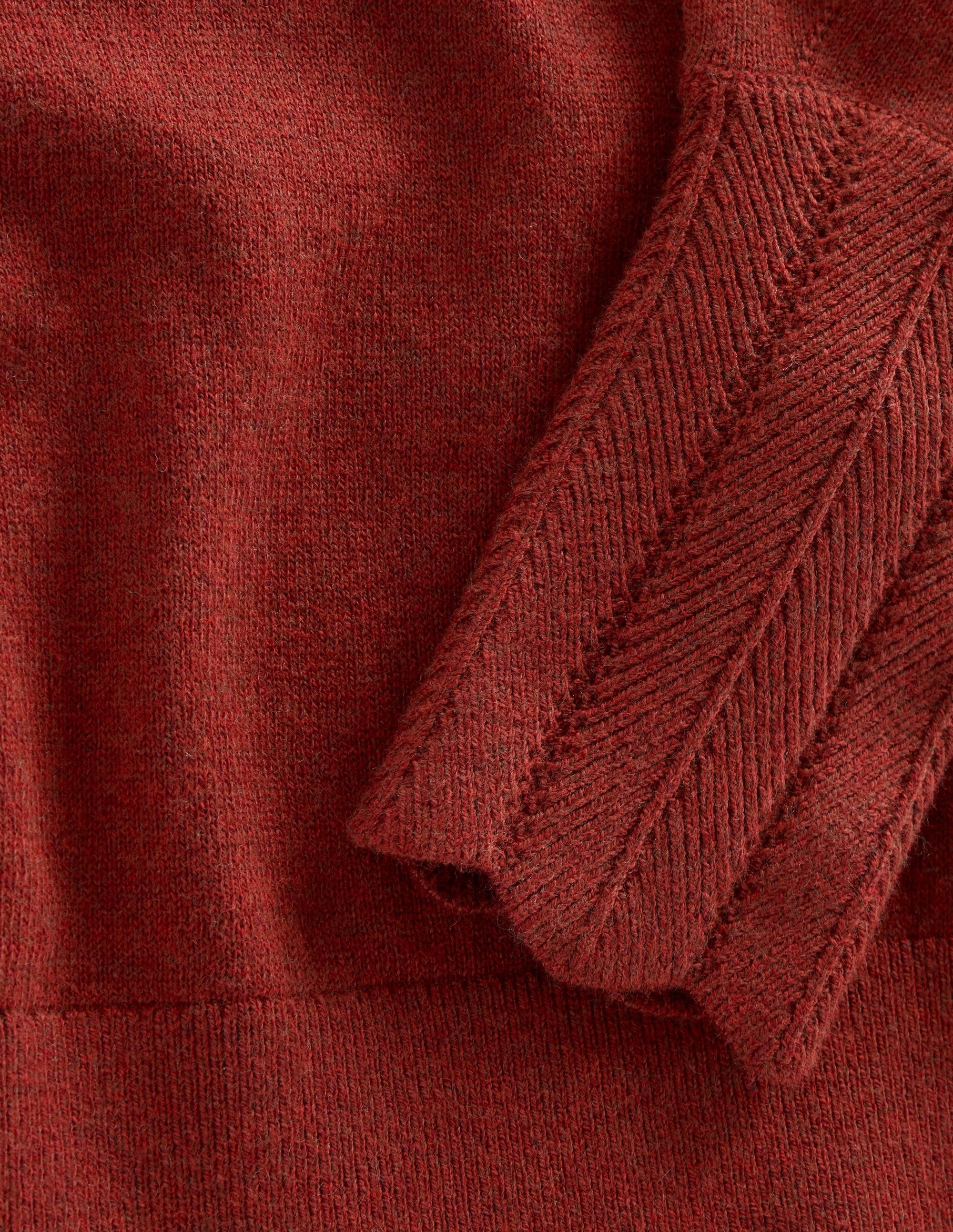 Imi Scallop Trim Jumper-Burnt Orange - Image 7