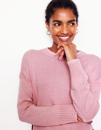 Zia Button Side Jumper-Quartz Pink