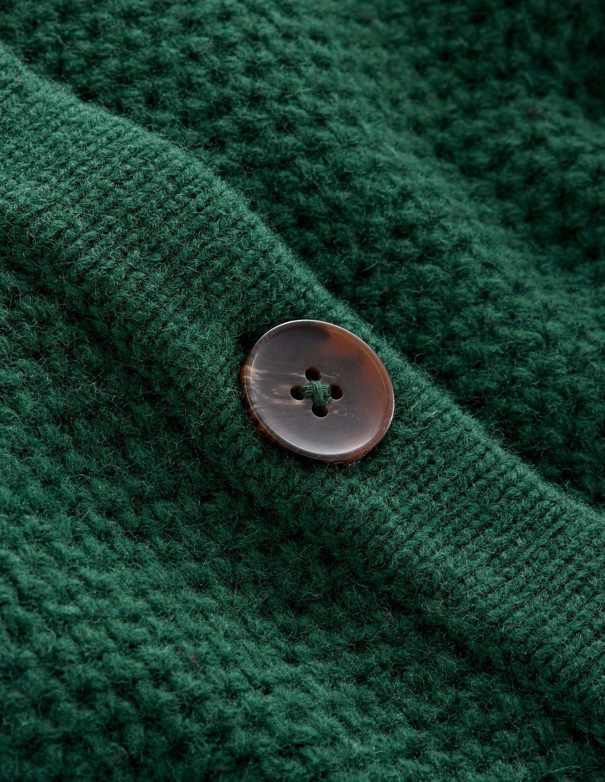 Textured Stitch Cardigan-Dark Cedar Green - Image 6