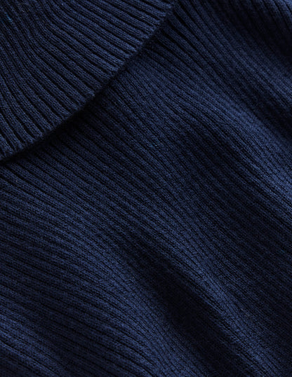 Catriona Roll Neck Jumper-Navy