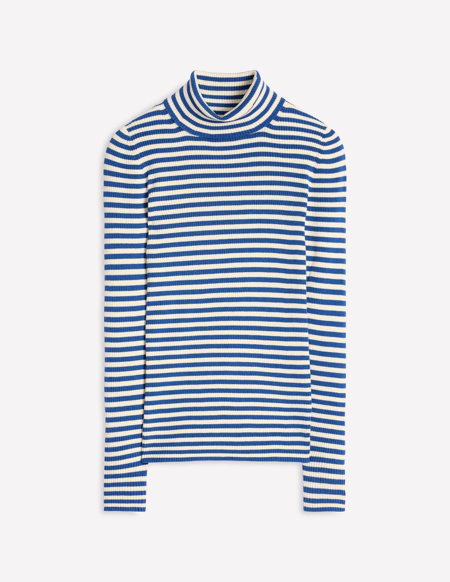 Catriona Roll Neck Jumper-Ivory, Blue Jay