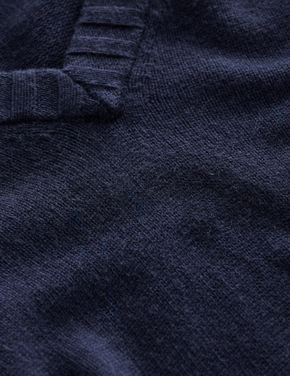 Zia Longline Jumper-Navy