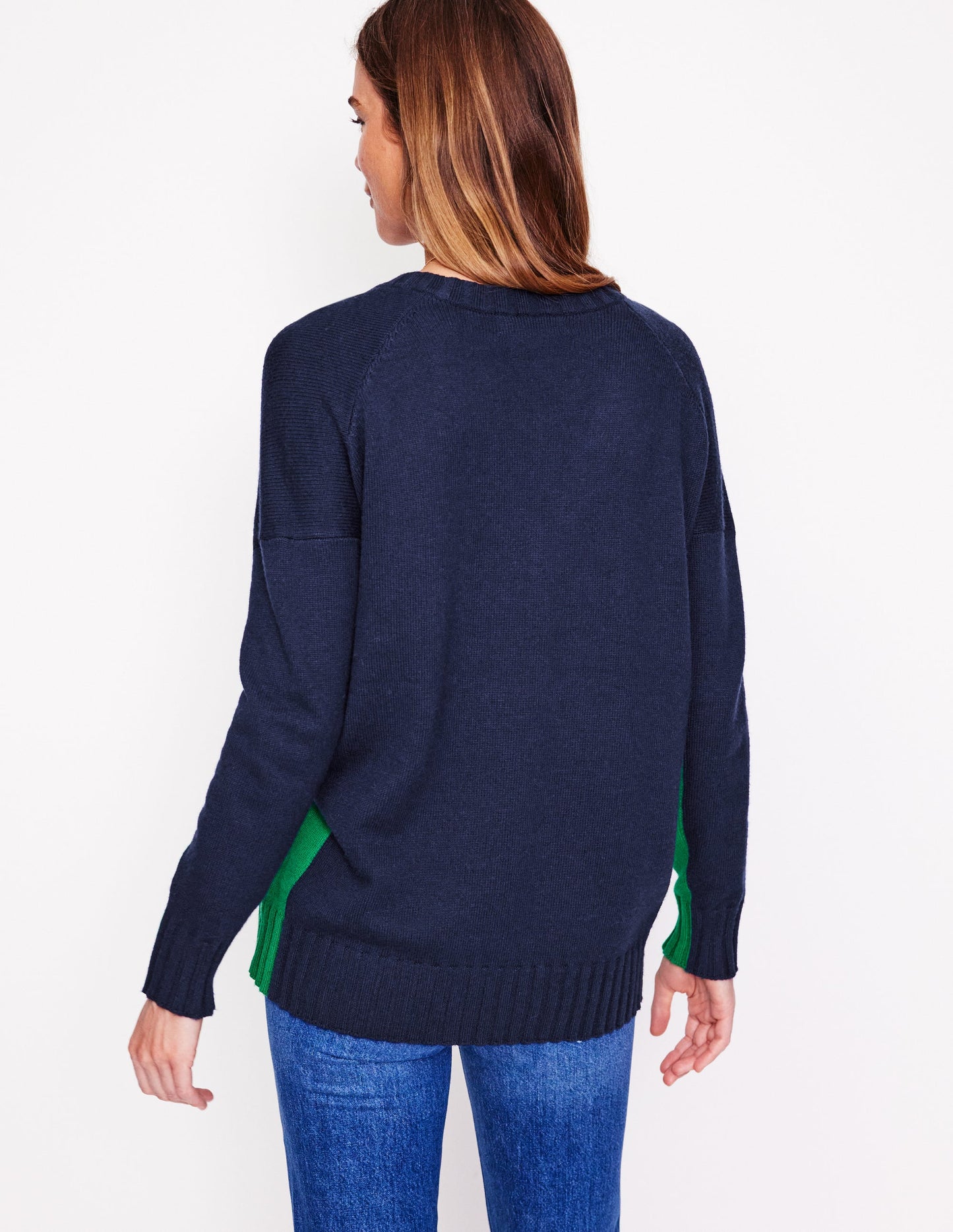 Zia Longline Jumper-Navy