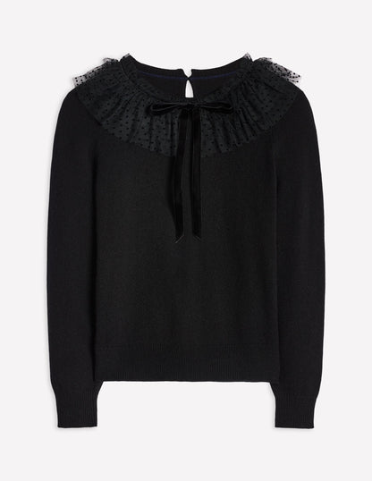 Tulle Party Jumper-Black