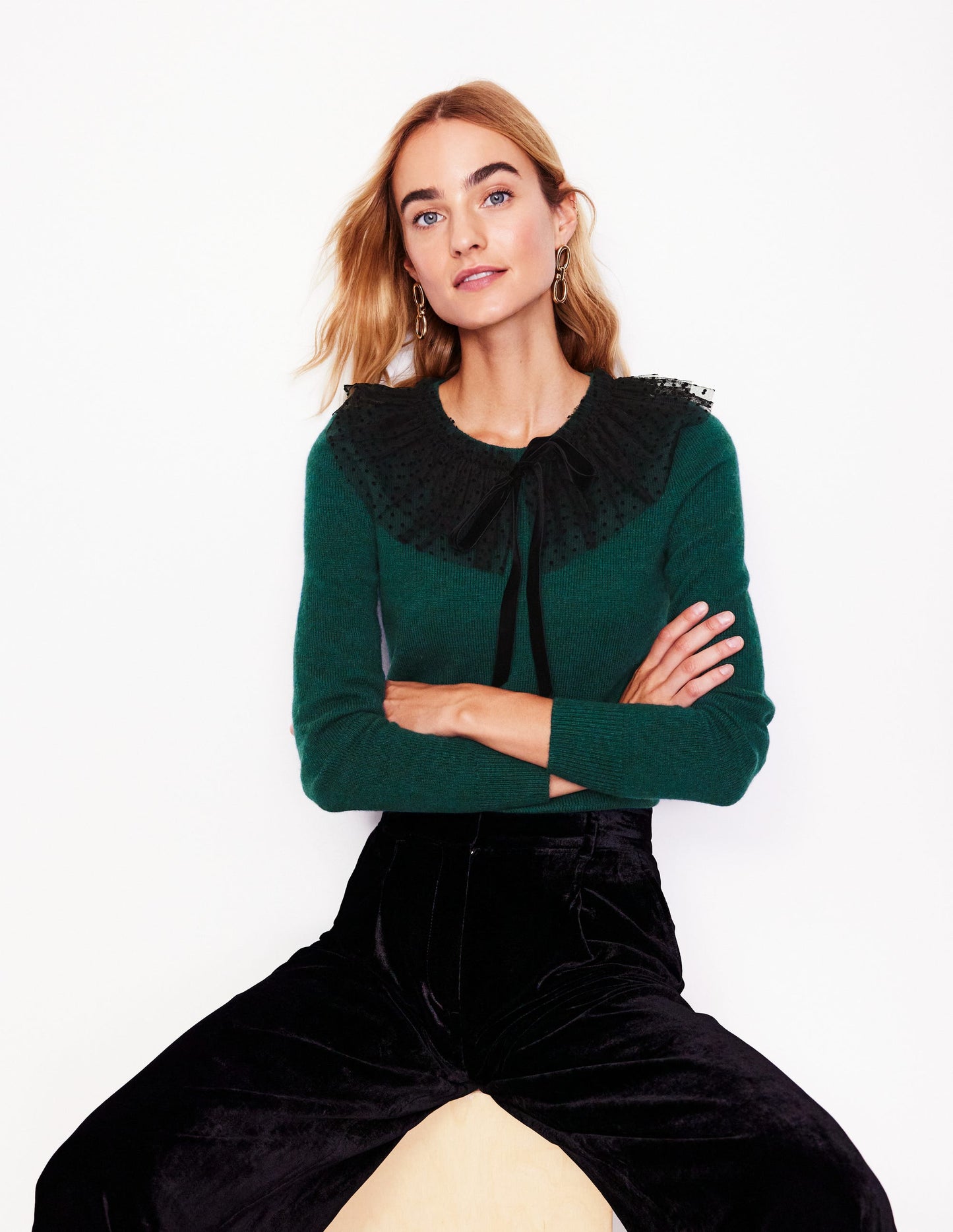 Tulle Party Jumper-Glade Green