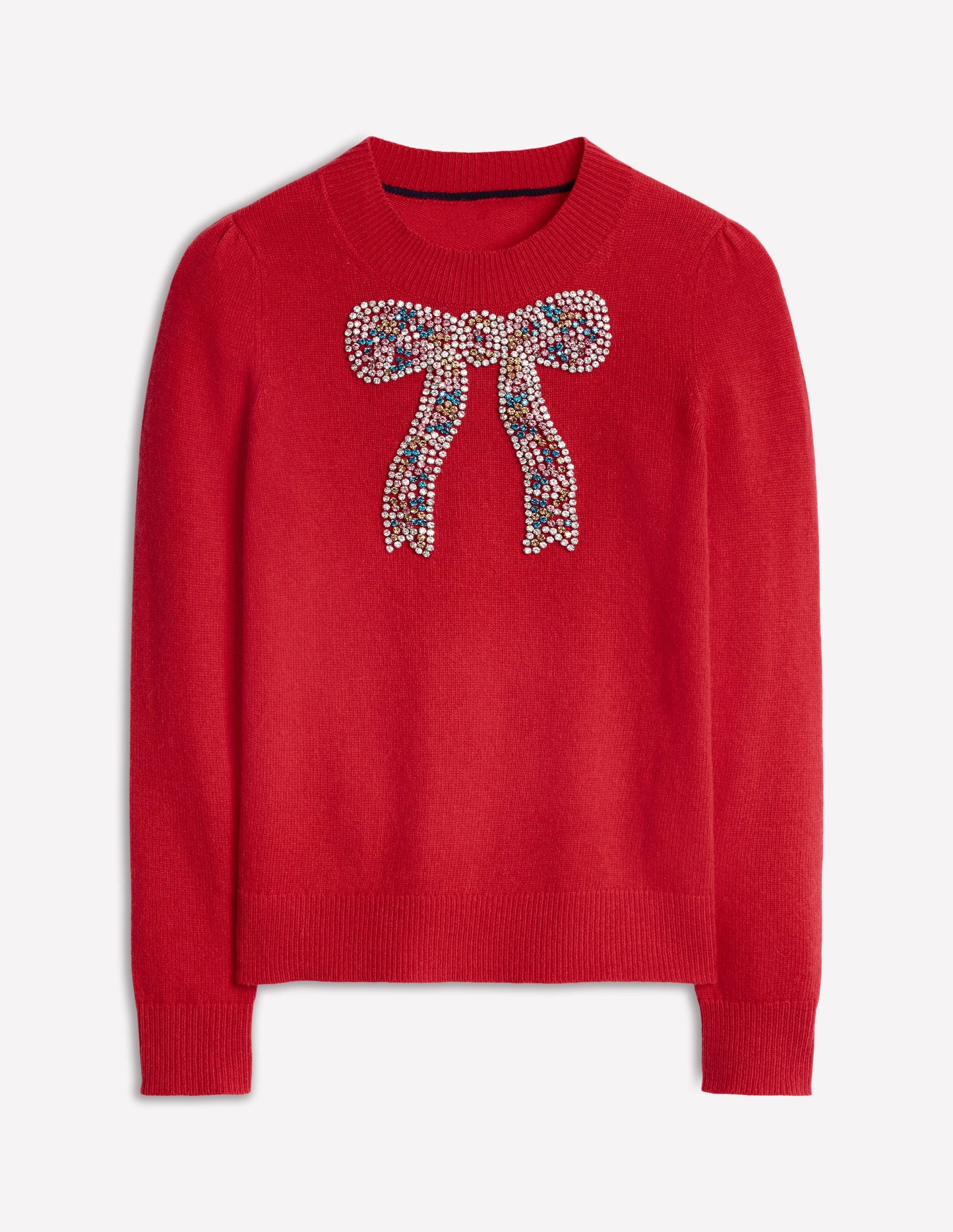 Fenella Embellished Jumper-Rouge Red