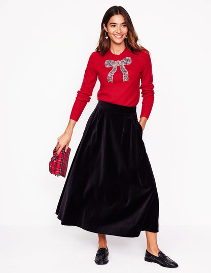 Fenella Embellished Jumper-Rouge Red